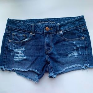 American Eagle High Waisted Denim Short blue